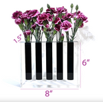 Load image into Gallery viewer, 5 hole black acrylic vase
